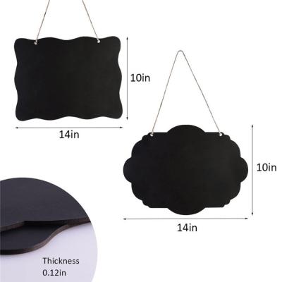 China Sweet Decoration 3mm Material Mini MDF Chalkboard Writing Sign For Wall Decoration for sale