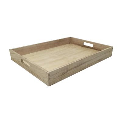 China China Customized Hot Product Wooden Tray With Handles For Bar Food Serving Tray for sale