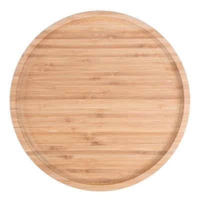 China China Round Shape Bamboo Wooden Tray For Bar Food Serving Tray for sale