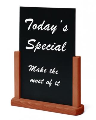 China Restaurant Restaurant Menu Display Stand/Wooden Chalkboard Menu Holder with Mini Blackboard Menu Board for sale