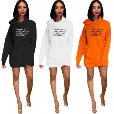 China 2020 Women's Plus Size Fleece Long Sleeves Casual Dress Lady Hotsales Clothes Plus Size Hoodies Drop for sale