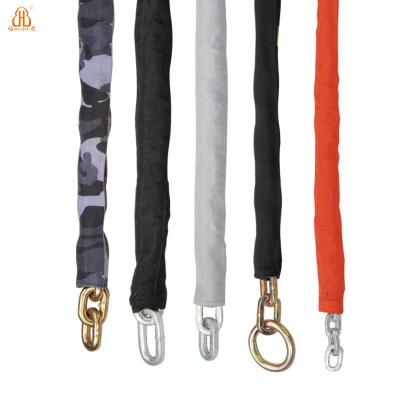 China BOLIFU different sizes anti-theft alloy steel bicycle lock chain with plastic tube anti-theft chain with fabric sleeve for sale