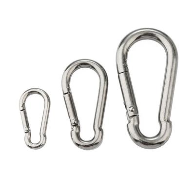 China BOLIFU 304 heavy industry stainless steel carabiner spring steel snap hook waterproof anti-rust hooks for sale