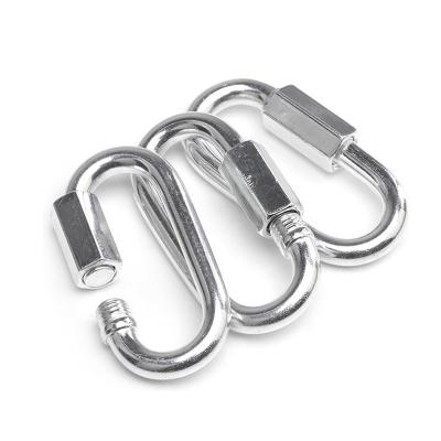 China Heavy Industry BOLIFU 304 Stainless Steel Quick Link Spring Hook Hardware Oval Quick Snap Fast Link Rigging Stainless for sale