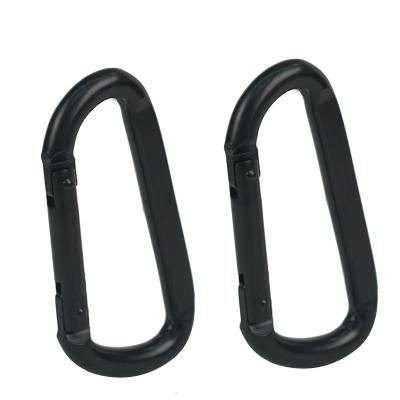 China Heavy Industry BOLIFU Amazone Custom Shape Carabiner Black Snap Top D Hooks From Factory For Climbing for sale