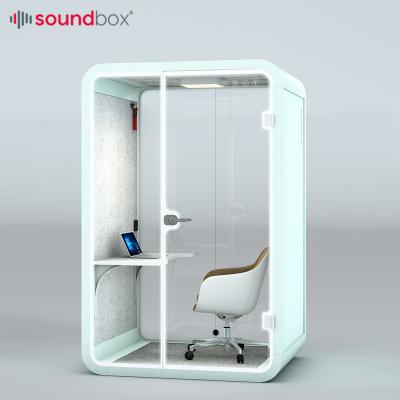 China (Other) Adjustable Office Pod 2 Seat Private Telephone Phone Booth Chat Booth Soundproof Meeting Pod for sale