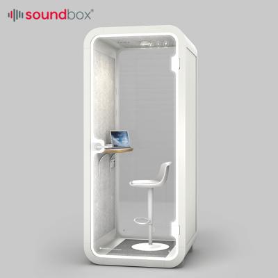 China (Other)Adjustable Portable Soundproof Meeting Office Soundproof Telephone Pod Private Office Booth Acoustic Pod for sale