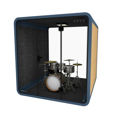 China Indoor Portable Glass Sound Recording Drum Soundproof Booth for sale