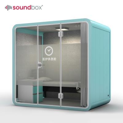 China Isolation Medical Sound Pod With UV Light Soundproof Medical Booth D1536*W2200*H2300 for sale