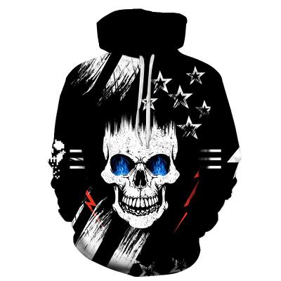 China Anti-wrinkle Amazon hot-selling casual men's 3D printed hoodies and hoodies sweatshirts multicolor skull men's hoodies sweatshirts for sale