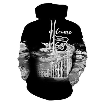 China Anti-wrinkle fashion hot-selling men's casual 3D printing a variety of styles Route 66 men's custom-made sweatshirts and colors of a variety can b for sale