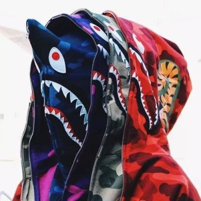 China wholesale Anti-wrinkle New Styles For 2021 Men's Camouflage Sweater Add Velvet Round Neck Bape Camouflage Hoodie For Men for sale