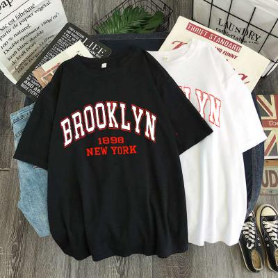 China Latest 2021 anti-shrink new design printing women's T-shirts o neck simple short sleeve cotton casual T-shirts woman for sale