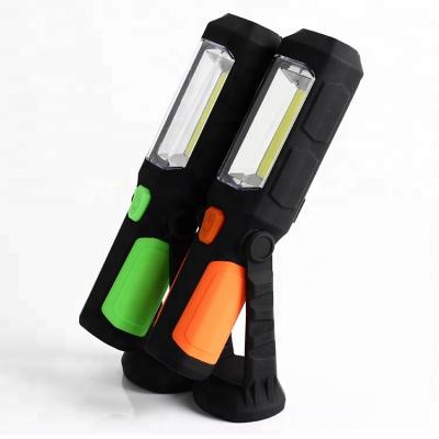 China 3W COB glass filled portable inspection ABS polymer working flashlight, cordless work light with hook&magnet for sale