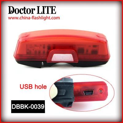 China Red ABS COB Bicycle Tail Light Tail Light Set, Rear Light, Head Light Set Rechargeable Bike Light for sale