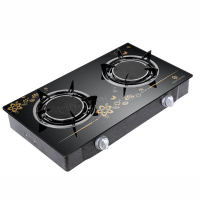 China Easy To Clean Gas Stove Two Burner Desktop Gas Stove Lead Industry Household Gas Stove for sale