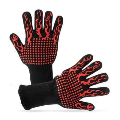 China Household Heat Resistant Oven Microwave Heat Insulation Gloves BBQ Gloves Outdoor Heat Resistant Gloves for sale