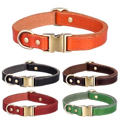 China Custom Stocked High Quality Manufacturers Fashion Fashion Luxury Pet Leather Dog Collars Wholesale for sale