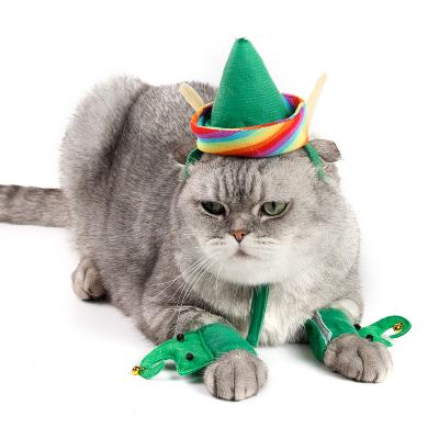 China Sustainable 4 Piece Set Christmas Pet Supplies Cat Accessories Birthday Hat for sale