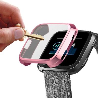 China Plastic cover for fitbit versa/Versa 2/Versa lite Strap Case Screen Protector Smart Watch Accessories Frame Ultrathin Bumper for sale