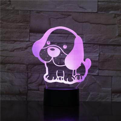 China Hallway Cute Puppy Ear LED 3D Dog Large Night 7 Colors Changing Bedroom Lava Light Sleep Table Desk Lamp Decor Drop Shipping for sale