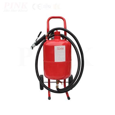 China Building Material Shops Industrial Sand Blaster PINK Descaling Portable Sand Blasting Machine for sale