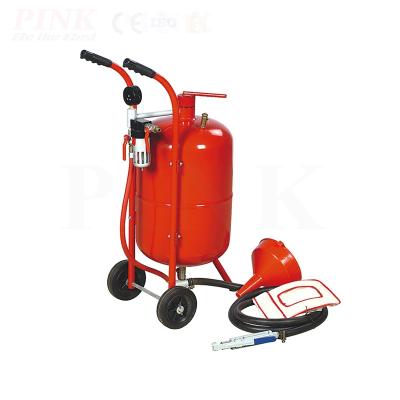 China Abrasive sand blasting of machinery repair shops PINK Descaling Portable Sand Blasting Machine for sale