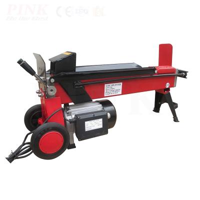 China Efficient horizontal electric logging divider New PINK Easy to Operate Electric Mechanical Log Splitter for sale