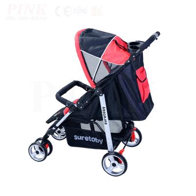 China modern baby jogger PINK Stainless Steel Five-Point Safety Belt Polyester Baby Stroller for sale