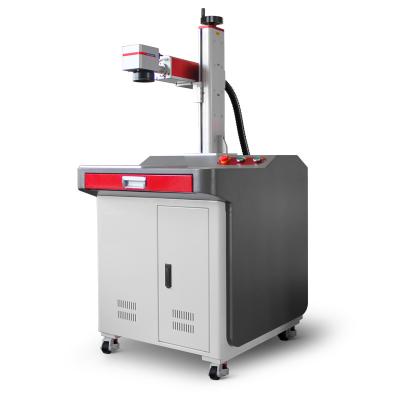 China 300mm x300mm deep metal and plastic fiber laser marking machine 20w 30w 50w 100w with large working area for sale