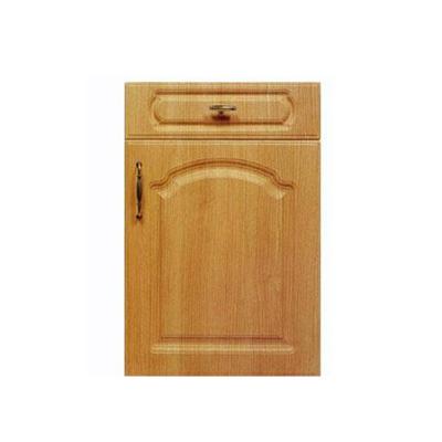 China Hot Sale Cheap Easily Assembled White Black Blue Wood Molded MDF Primed Kitchen Cabinet PVC Sheet Face Door Economical Customized Color And Size for sale