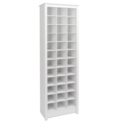 China Assembled White Shoe Cabinet 36 Pairs Wooden Shoe Organizer Shelf Storage Shoe Panel MDF Particle Cabinet for sale