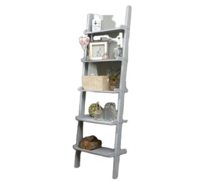 China (Size) Gray Ladder Shelving Unit 5 Row Display Rack Book Shelves Wall Adjustable Shelving Storage for sale