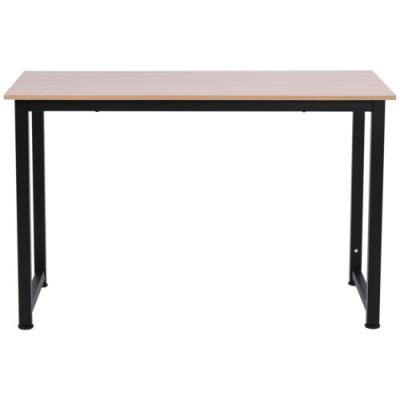 China Computer Desk (Height) Adjustable Physical Channels Table Writing Workstation with White Metal Frame MDF Black for sale