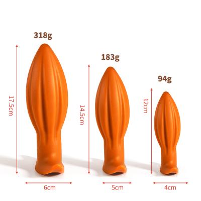 China Odorless just like real skin Suitable for male and female silicone 100% anal waterproof anal plug toy adult products of various sizes for sale