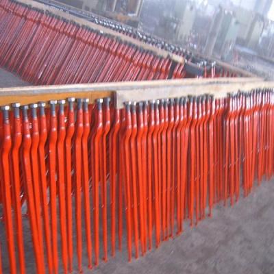 China Farms Loader Tooth Hay Rake Loader Fork Rubber Mounted Front Teeth for sale