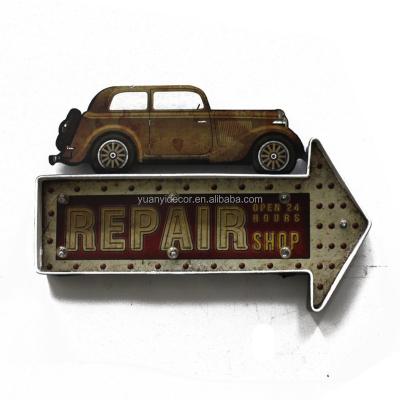 China Environment-Frendly Vintage Car Repair Promotional Advertising Led Sign Light Box for sale