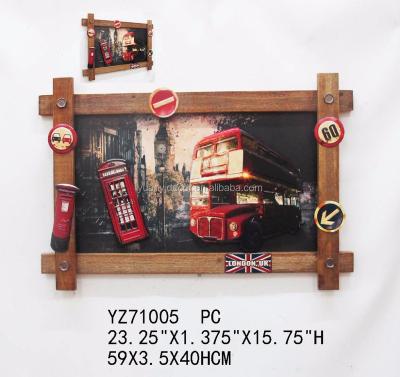 China Home Decor & gift metal automobile vintage embossed sign wall hanging frame arts for sale