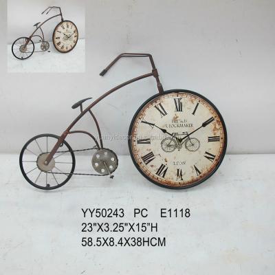 China wall decor & gifts bike shape metal clock for wall decoration, wholesale cheap clock, wall mounted clock for sale