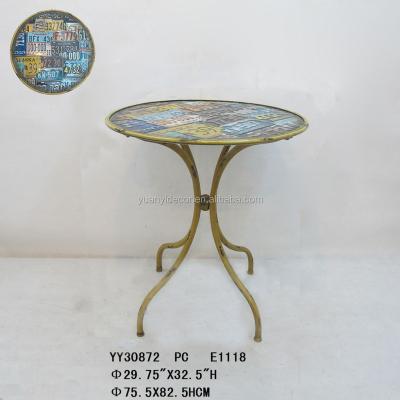 China Coffee Table Metal Round Coffee Table For Indoor And Outdoor for sale