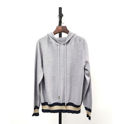 China Anti-pilling Solid Color Merino Sweater Fully Fashioned Wool Casual Thermal Merino Woo Sportedl Sweater Hooded Pullover for sale