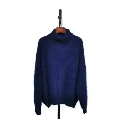 China Turtle Sweater Custom Women's Anti-pilling Sweaters Girl's High Neck Pullover Sweater 60%angora 40%nylon for sale