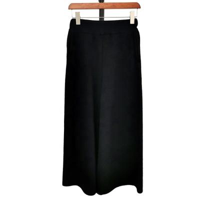 China OEM Custom Anti-pilling Women's Black Wide Leg Loose Pants 40% Squishy Pants for sale