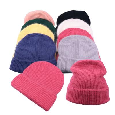 China COMMON Fashion Candy Rabbit Wool Knitted Cashmere Hat Long Sweater Hat Korean Unisex Woolen Hat for sale