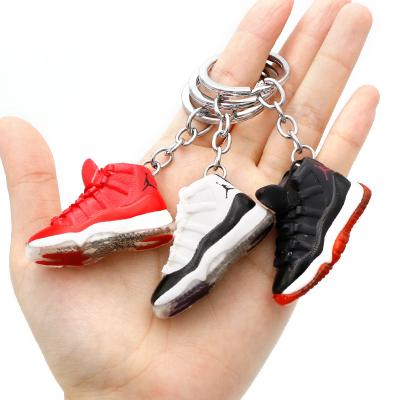 China 3D Sneaker 1/6 Cute Soft High Quality Cute aj3 PVC Rubber Llaveros Shoes Key Chain Jordan aj4 Shoe Key Chain Accessories for sale