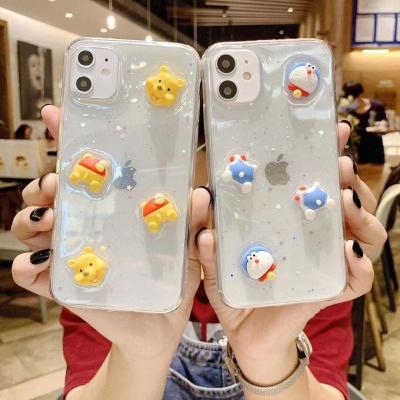 China Fashion 3D Cartoon Doraemon Donald Duck Daisy Silicone Protecting Mobile Shockproof Phone Case For X XS XR 11 pro 12 cover for sale