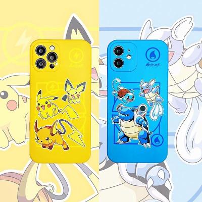 China Wholesale Shockproof Cover For X XS XR 3D Cartoon Pika Squirtle TPU Silicone Custom Cell Phone Cases For 11 12 pro for sale