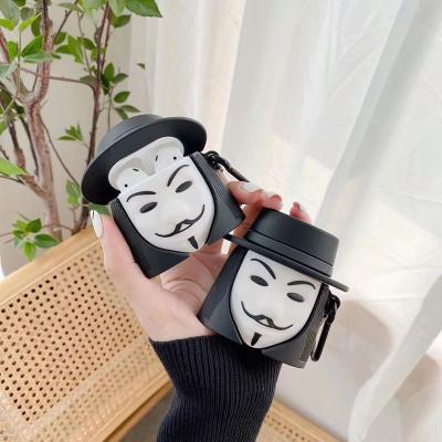 China For Earphone Protective Covers For 1/2 3D V Funny For Vendetta Soft Silicone Cases For Pro Air Pod Earbuds Box Accessories for sale