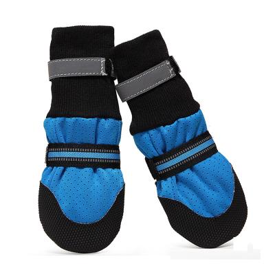 China Durable Anti-Slip Pet Warm Paw Protector Shoes Waterproof Dog Boots Shoes Outdoor Sport for sale