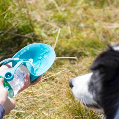 China Portable Dog Water Bottle Sustainable Dog Water Cup Outdoor Supplies Water Displacement Feeder for sale